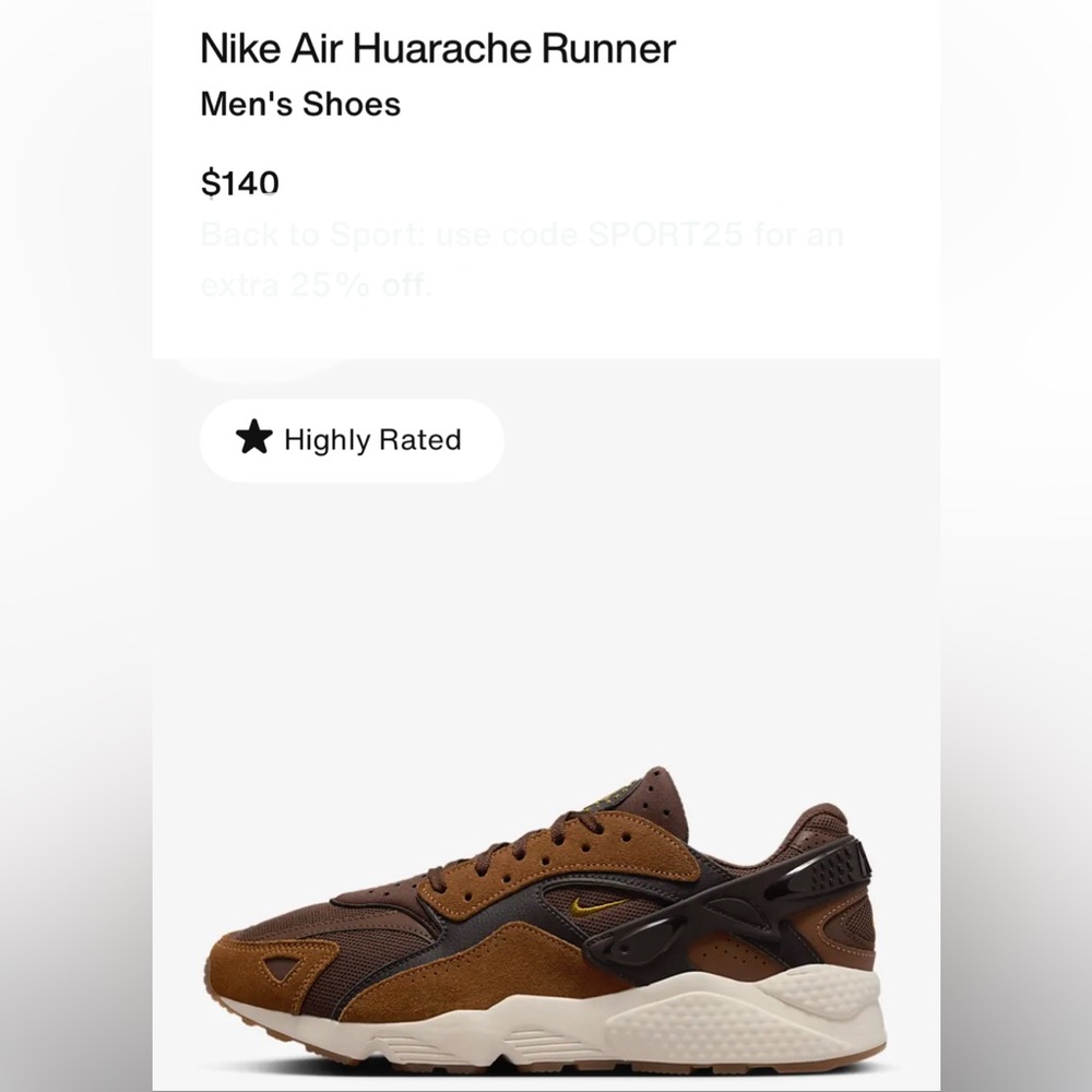 Nike air huarache runner shoes